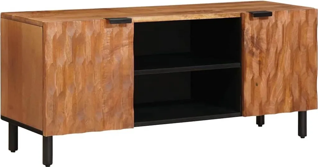 Mobile Porta TV SYFAX Legno Acacia Marrone 105 cm - Qualità Garantita