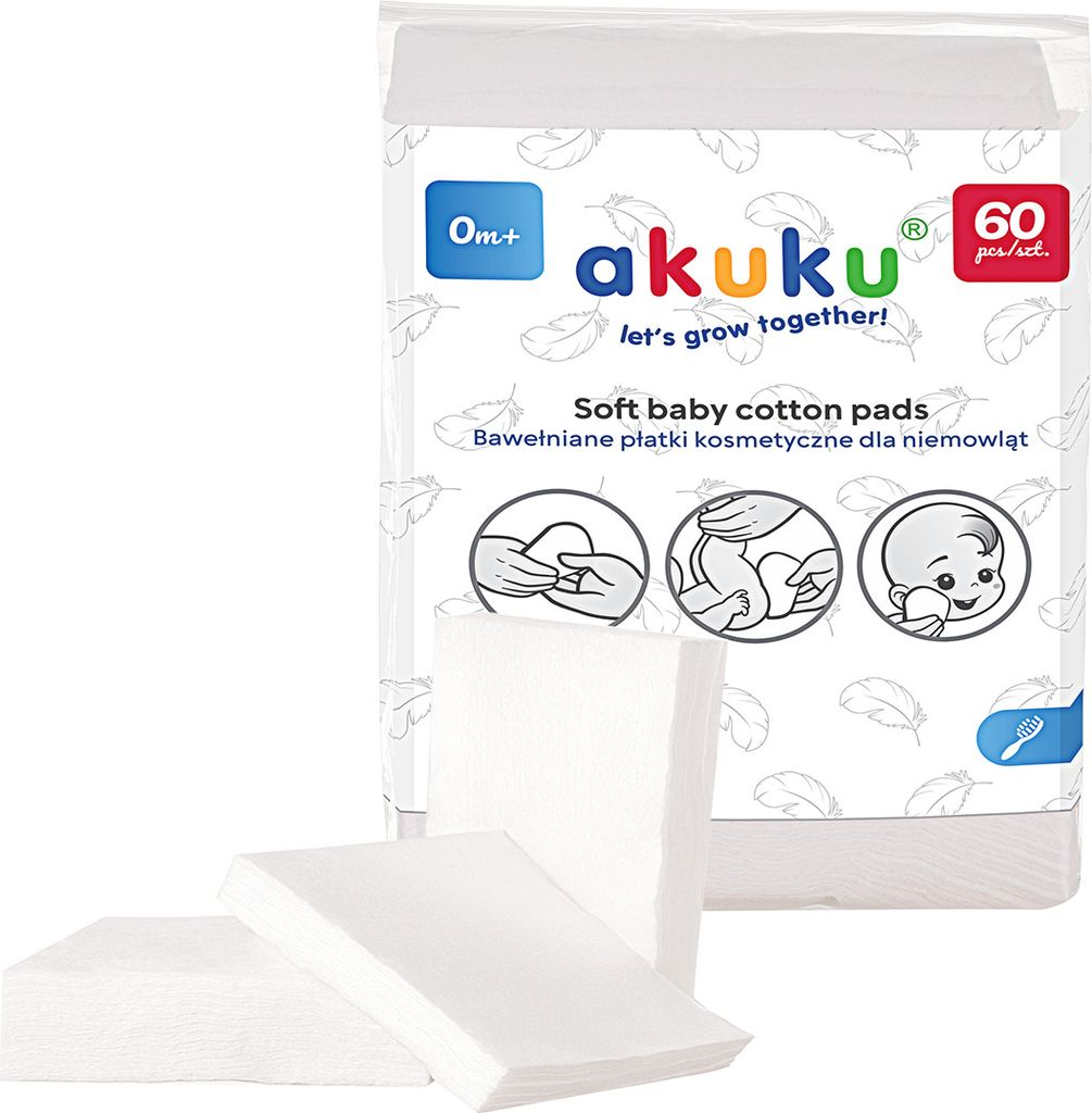 Akuku Kinder-Waschtücher aus Baumwolle, 60 Stück Produktbild 