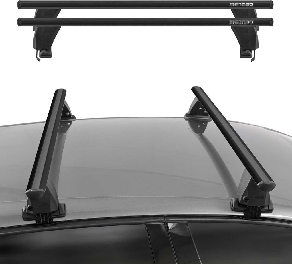 Menabo Dachträger Grundtäger für Chevrolet Aveo T250 2005-2011 50kg Alu Schwarz
