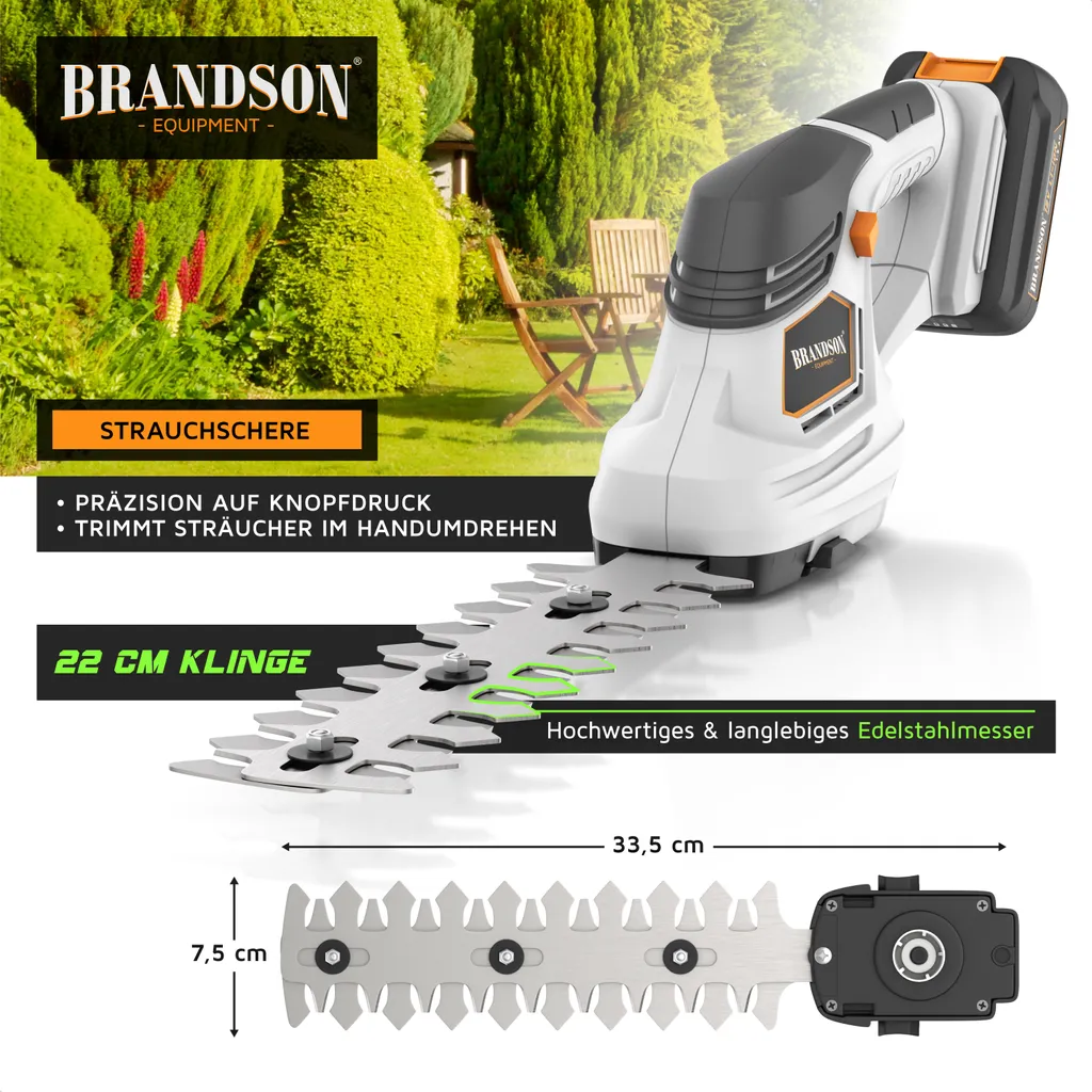 Cisaille de jardin pour bordures et buis sans fil avec kit complet - 3