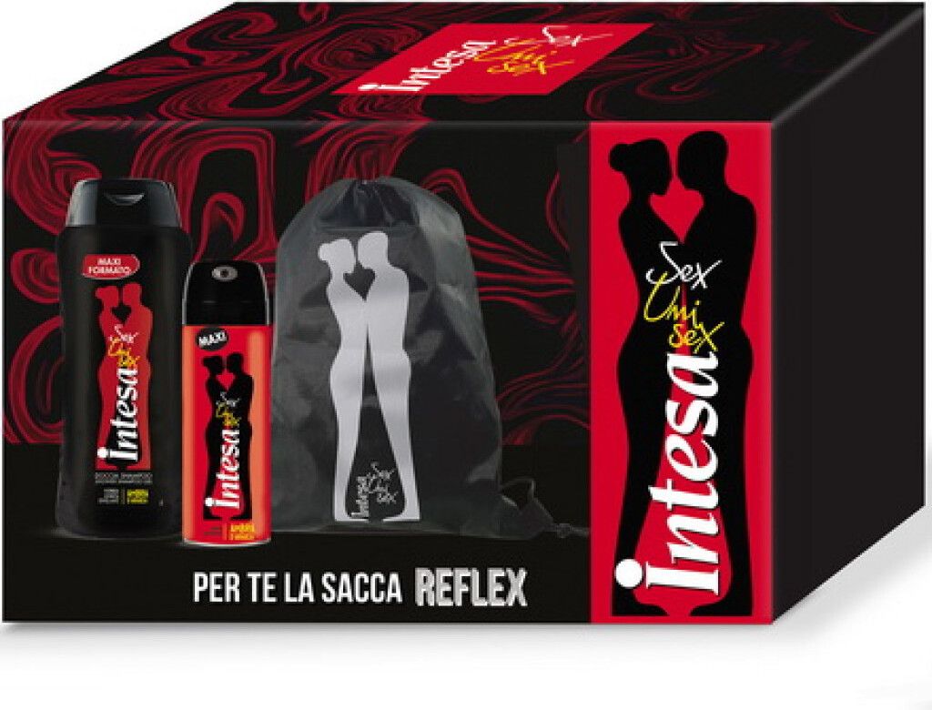 Intesa Reflex Geschenkset Ambra d'Arabia Deo, Duschgel & Turnbeutel