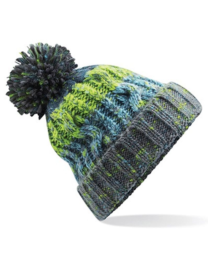 Beechfield Corkscrew Pom Pom Beanie Produktbild 