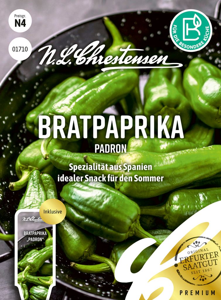 Bratpaprika Padron | Paprikasamen von N.L. Chrestensen