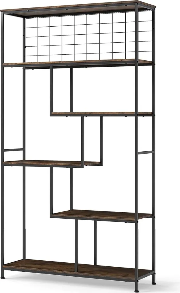Bibliothèque stable 6 niveaux anti-chute pour salon et chambre