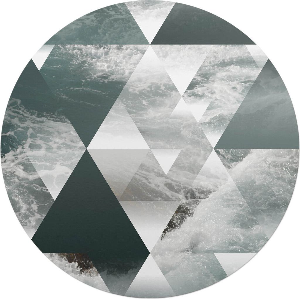 Geometrische Wellen – Bodenschutzmatte – Stuhlunterlage – Bürostuhlmatte – Rutschfeste Bodenmatte – Schutzmatte für Hartboden – fi 10...