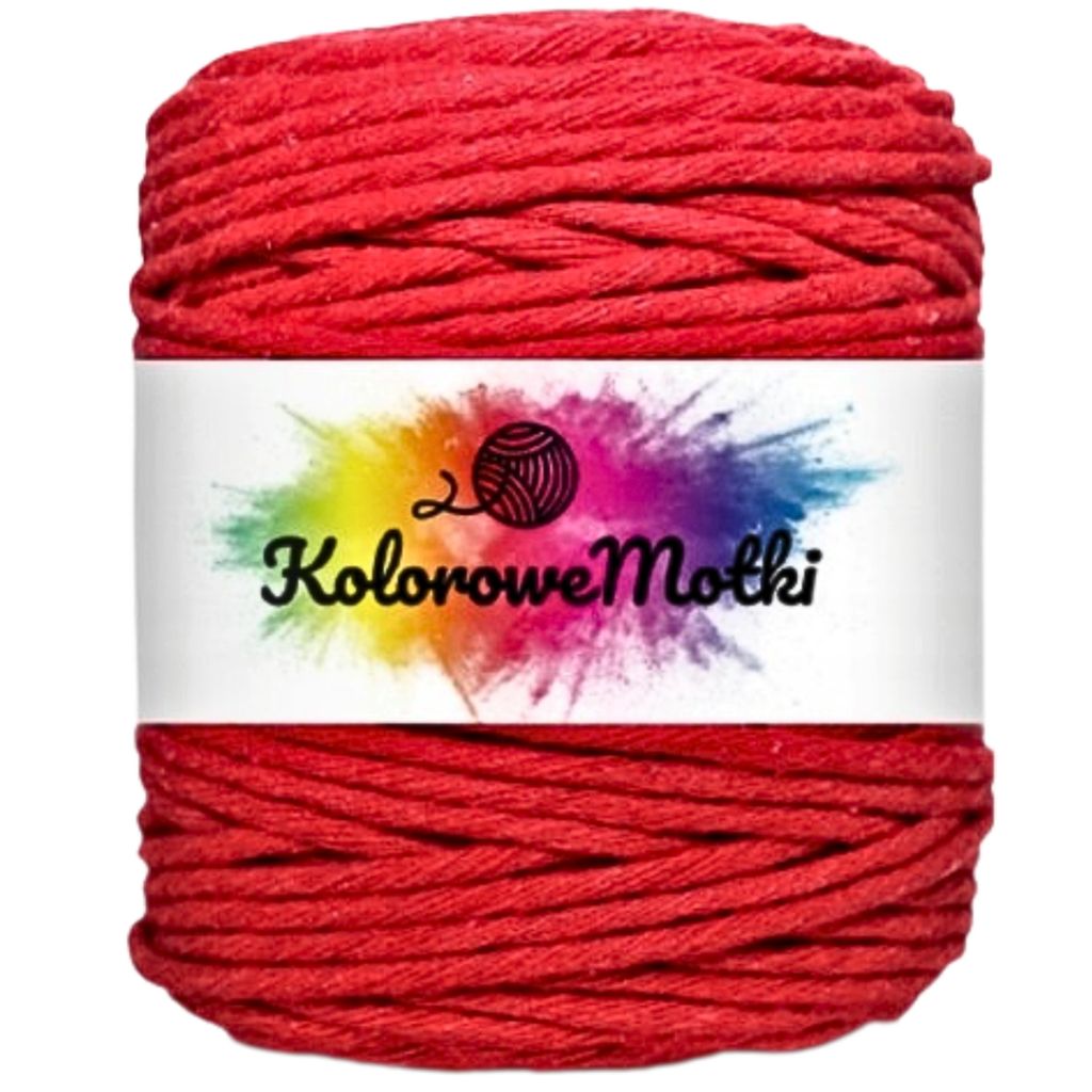 Makramee Garn Rot 5mm 50m | Naturliche Stark, Baumwollgarn, Baumwollschnur, Perfekt für Basteln