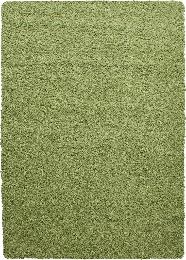 Villa Möbel Lifiva Wohnzimmer-Teppich, Hochflor-Teppich, Shaggy, Einfarbig, Farbe:Grün, Grösse:100x200 cm