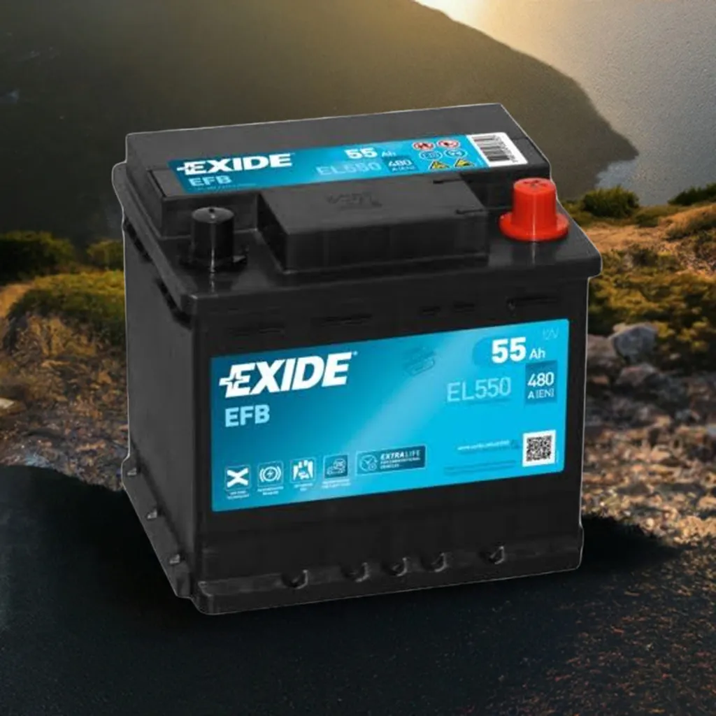 Exide EL550 55Ah 540A EFB | Batteria Auto Start-Stop Originale