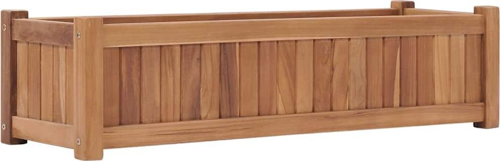 vidaXL Hochbeet 100x30x25 cm Massivholz Teak