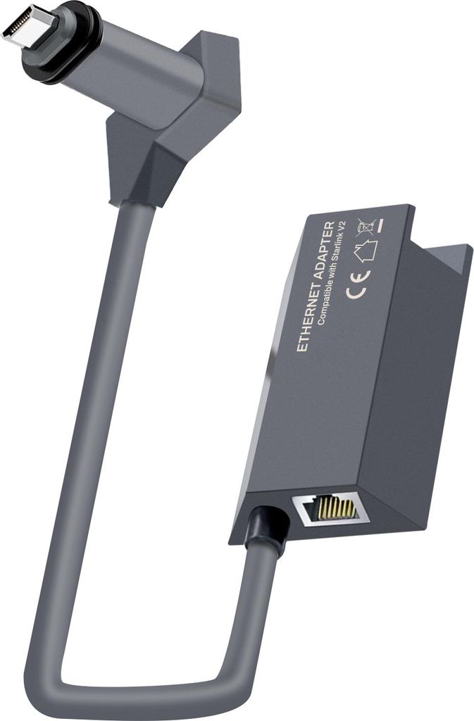 Ethernet Adapter für Starlink V2 / Actuated Gen 2 – Gigabit RJ45 Adapter für stabile Netzwerkanbindung