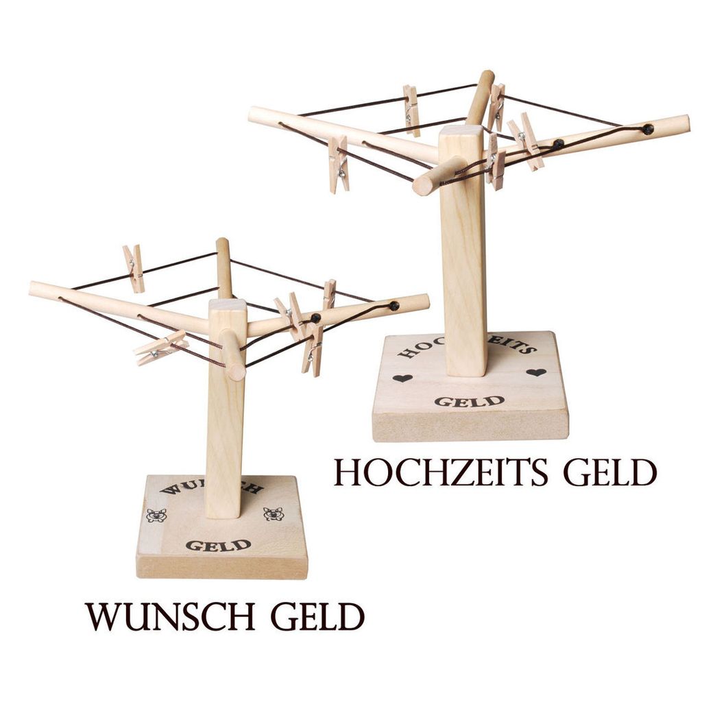 Wäschespinne Geldgeschenkverpackung für Wünsche & Hochzeit