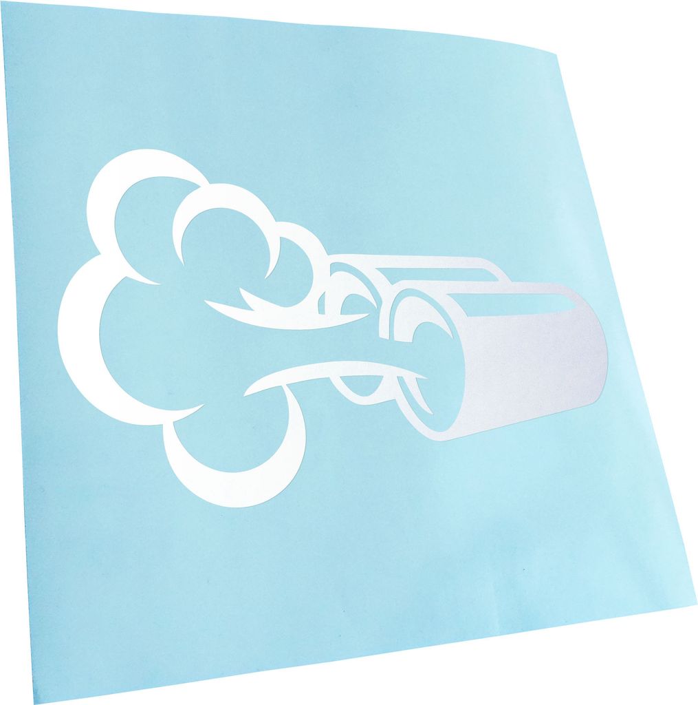 Kiwistar - Autoaufkleber - Auspuff Abgase Feinstaub - Gold - 40x24cm - Aufkleber für Auto, Laptop, Fahrrad, LKW, Motorrad mehrfarbig JDM Decal Racing