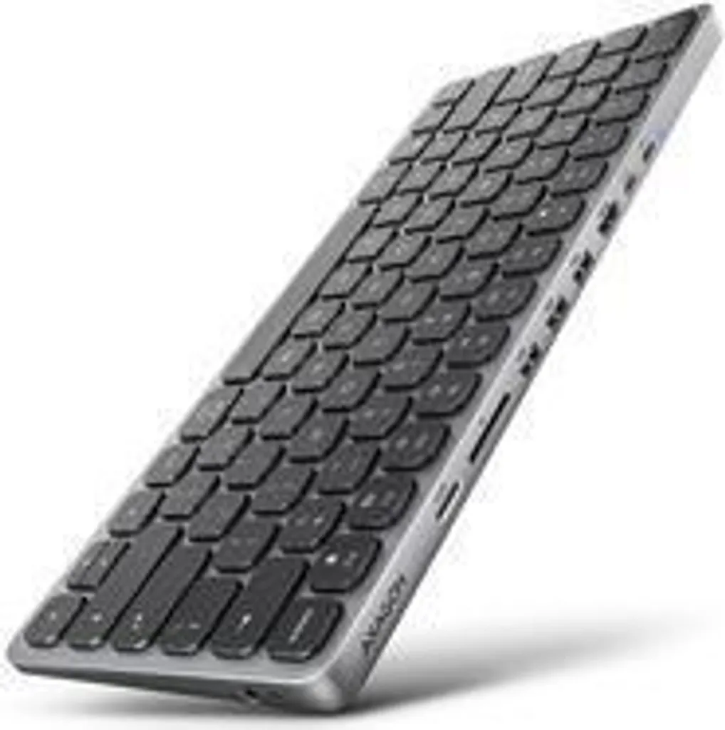 Clavier USB-C AXAGON HMC-KB avec Sortie HDMI 4K 60Hz et Lecteur de Cartes