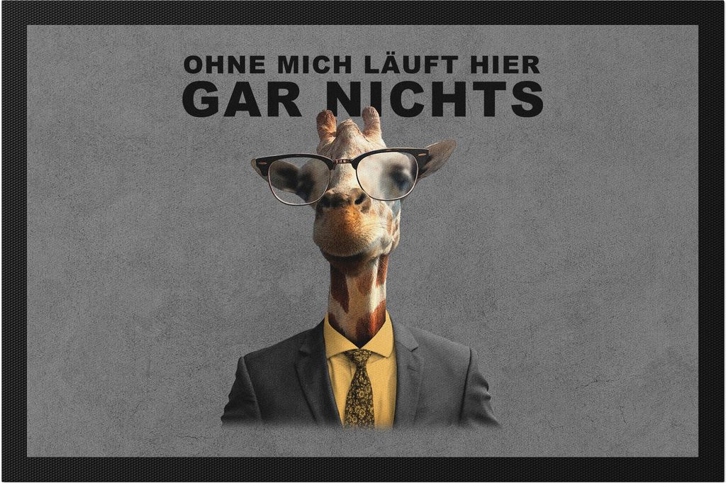 Ohne Mich Läuft Hier Gar Nichts Beutel Büro-Beutel Beamter Behörde Lustig Humorvoll Giraffe