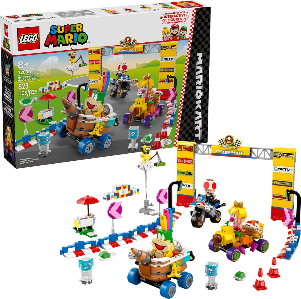 LEGO Super Mario: Mario Kart – Baby Peach & Grand Prix-set, Productafbeelding 