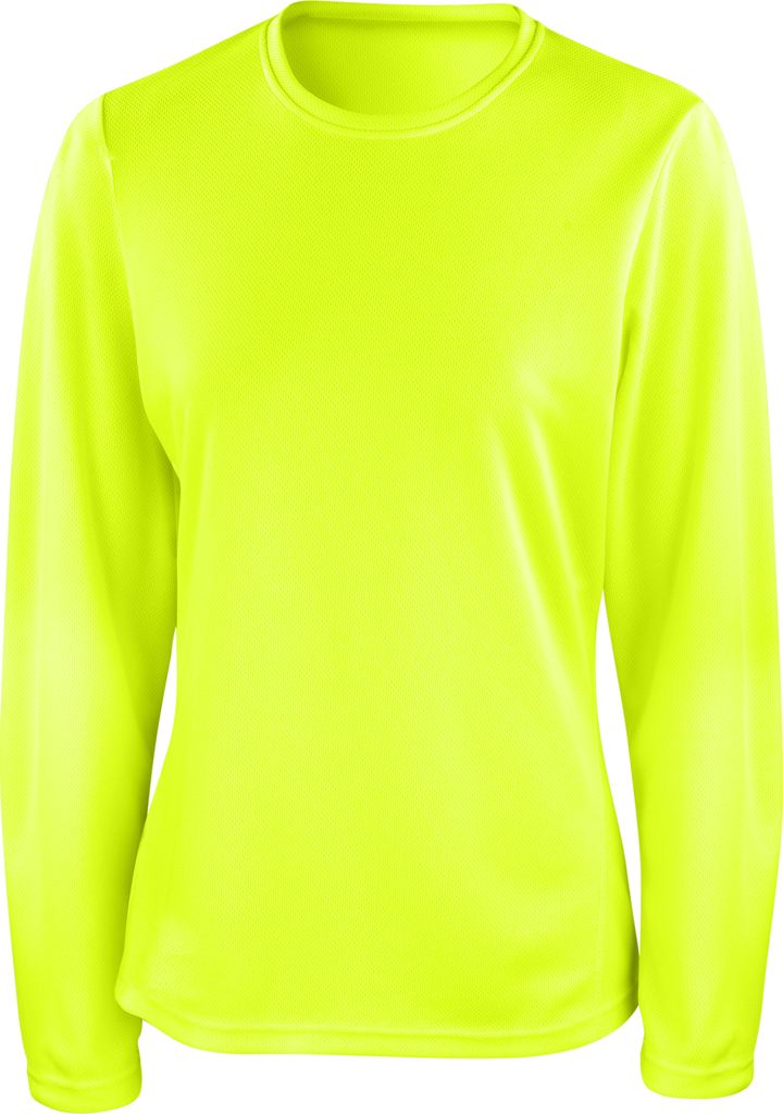 Spiro Damen Sport T-Shirt Langarm Performance RW1492 (L) (Limette)