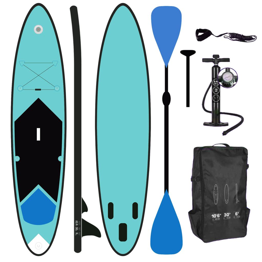 320CM Surfboard Stand Up Paddle Surfbrett SUP Board Aufblasbar Paddling Set Kit 