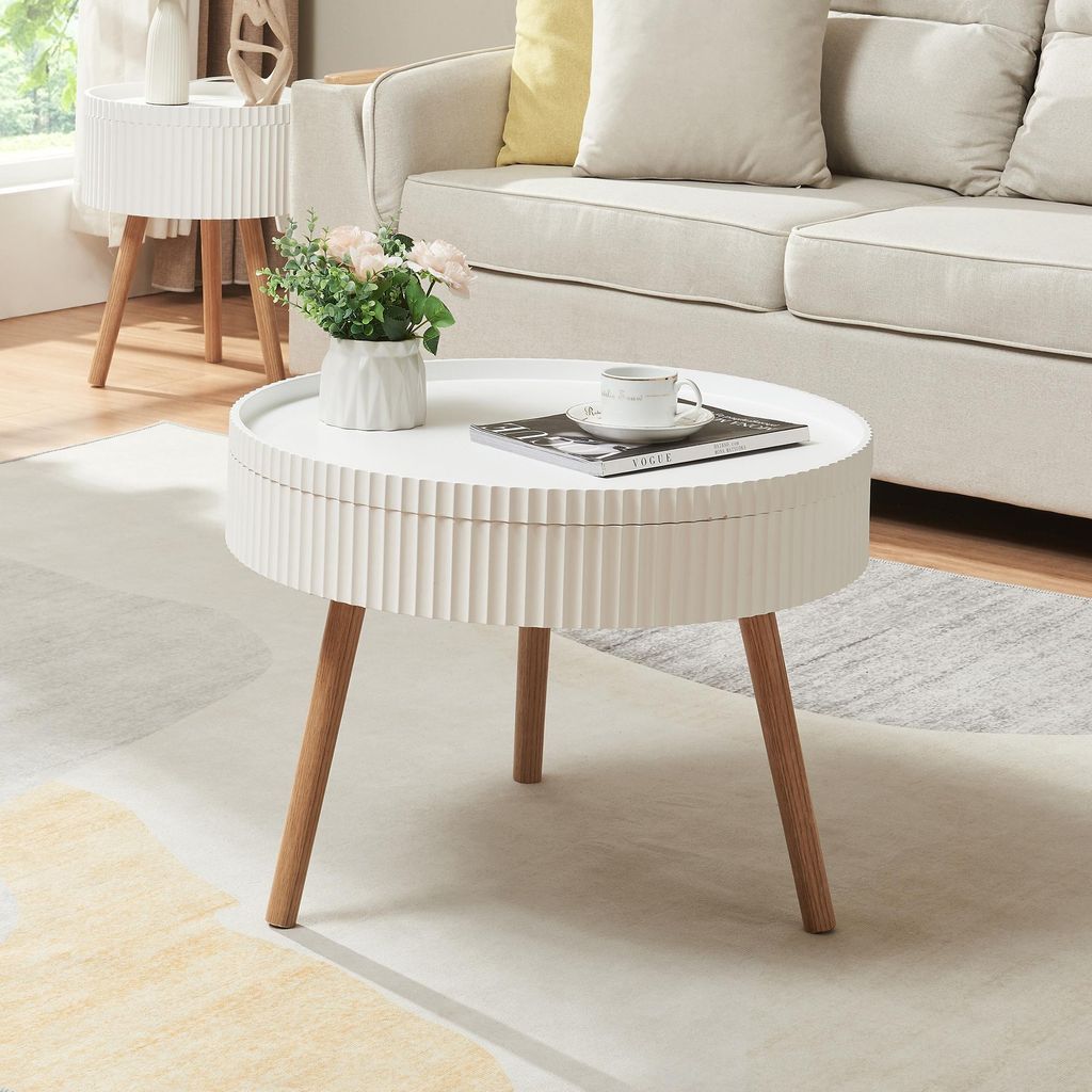 Table basse 'Bongard' avec plateau amovible Ø60 x 45 cm Image du produit 