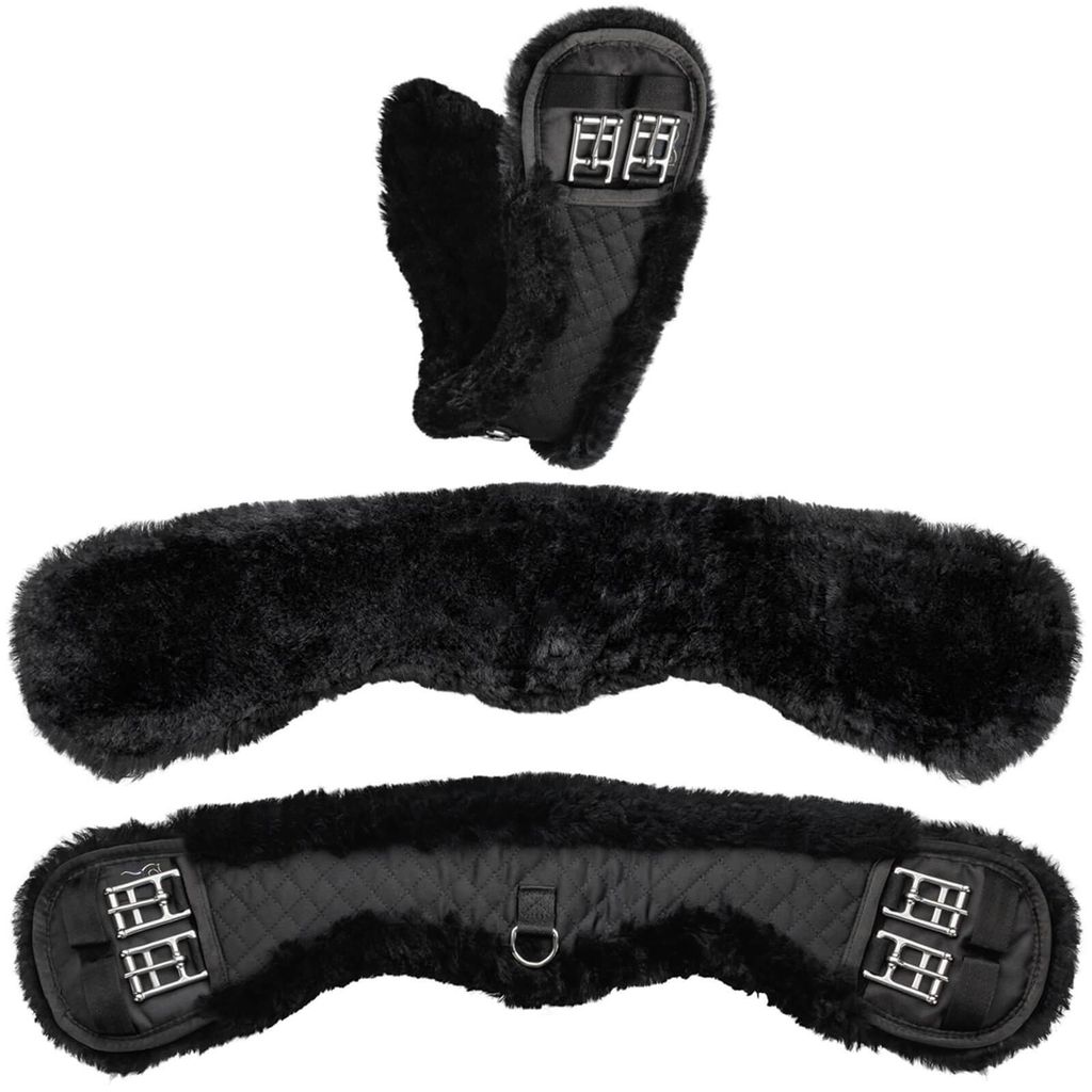 Equinate Mondgurt anatomisch Lammfell 60 cm Schwarz Produktbild 