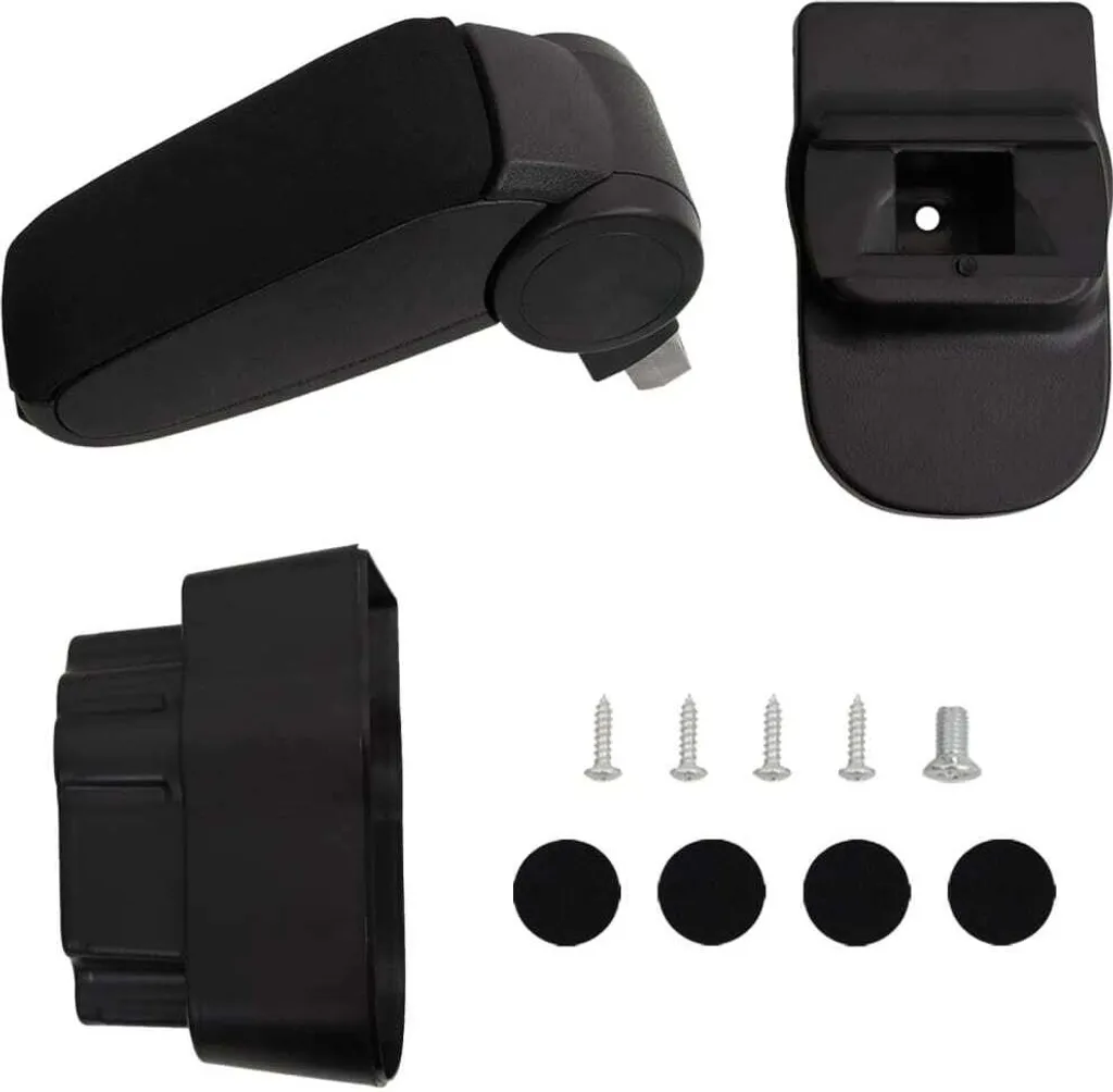 Console d'accoudoir central universel noir pour voiture en ABS réglable