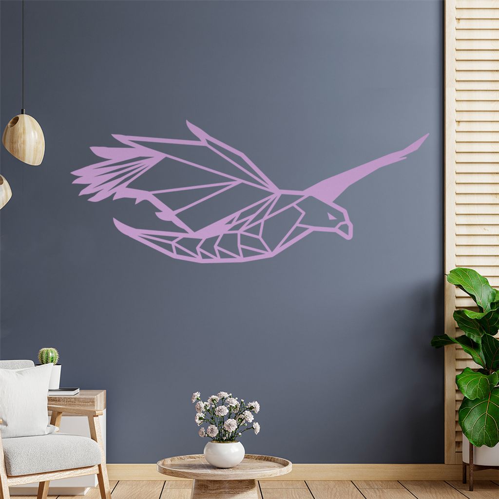 Adler Raubvogel Polygon Wandtattoo Wandaufkleber Wall Sticker - Dekoration, Küche, Wohnzimmer, Schlafzimmer, Badezimmer
