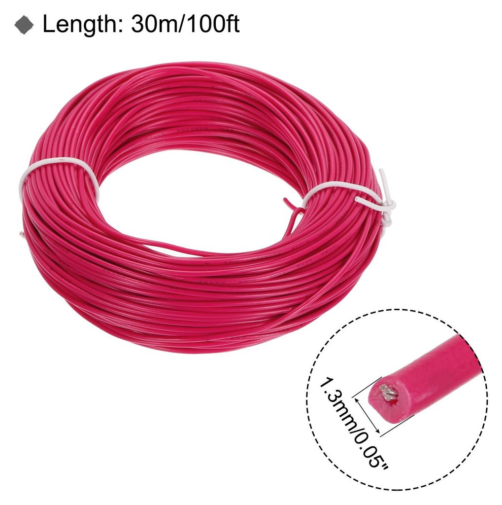 30m 26AWG 1.3mm2 Elektronik Kabel, UL1007 PVC Draht Hook-up Kabel, Flexibel und Weich Verzinnte Dr?hte Elektrokabel fš¹r Verbindvungsdraht£šRot...