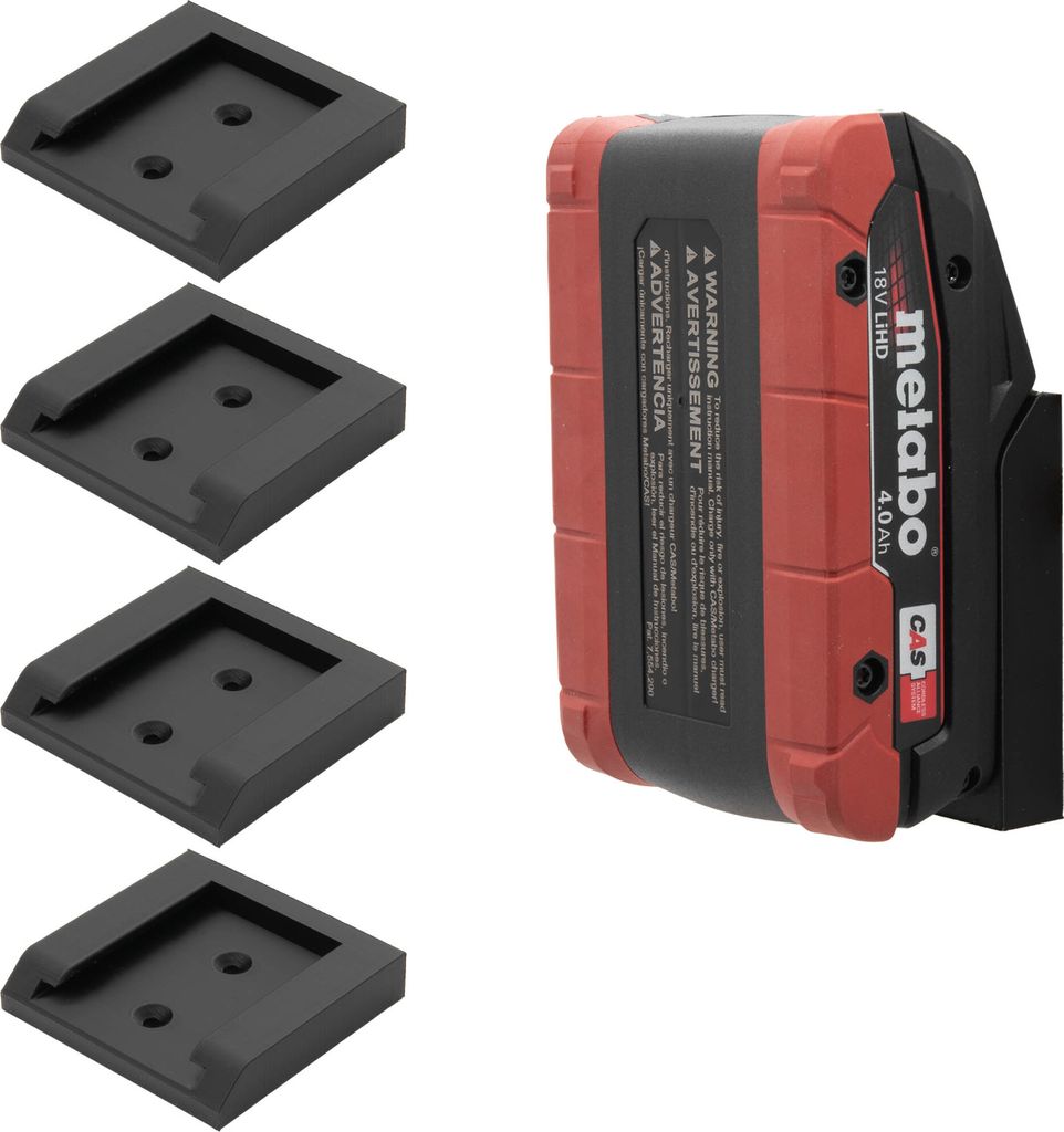 4x Akku Halter für metabo Halterung Akkuhalter Wandhalter Produktbild 