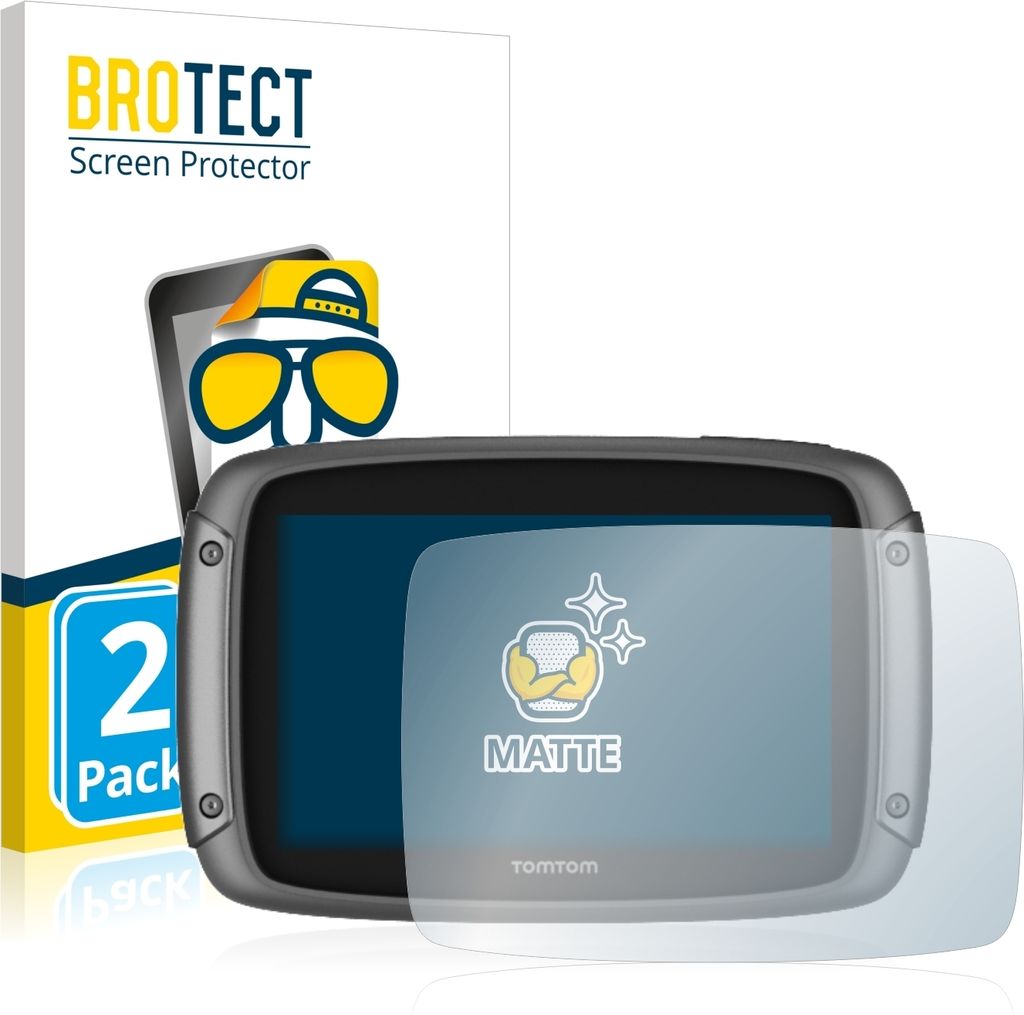 2x BROTECT Schutzfolie für TomTom Rider 500 Displayschutz Displayschutzfolie Folie Matt Entspiegelungsfolie