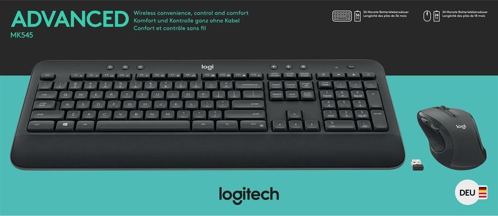 Zestaw bezprzewodowej klawiatury i myszy Logitech MK545 Zdjęcie produktu 13