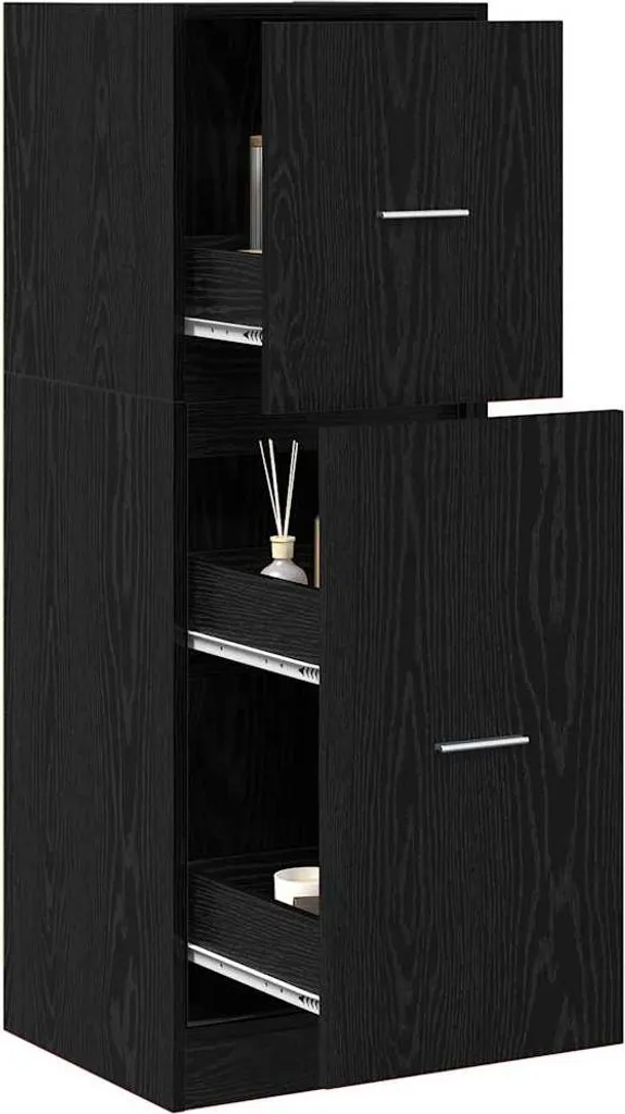 Mobile Design Rovere Nero 40 cm - Armadio Elegante per Soggiorno