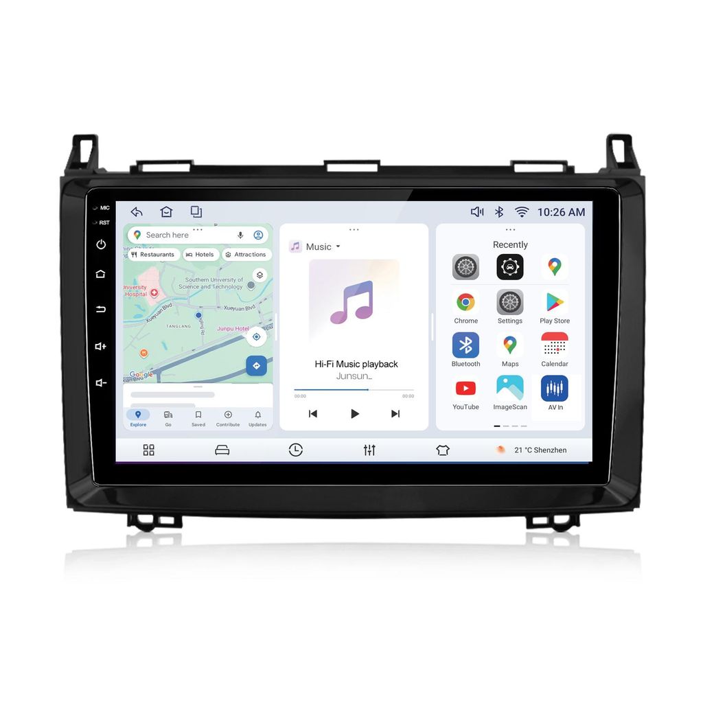 8+256G 9" Android 15 Autoradio CarPlay per Benz W169 W245 Immagine del prodotto 
