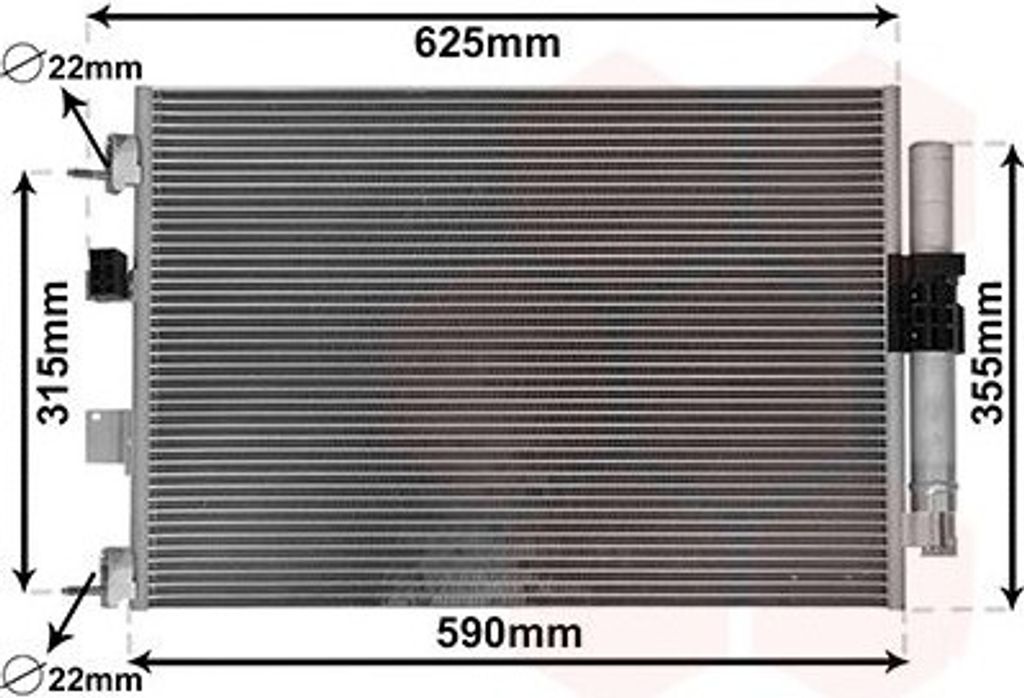 Van Wezel Klimakondensator für Ford C-Max Focus Grand Kuga Tourneo Transit