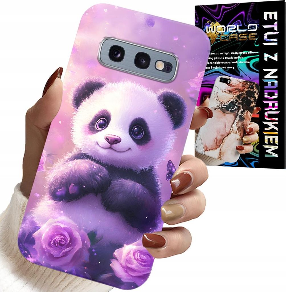 Hülle Für Samsung Galaxy S10E - Süsser Panda Designs Für Kinder + Film