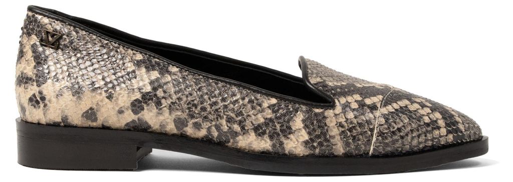 Lazamani Flora Damen Leder-Loafers Offwhite Größe 39