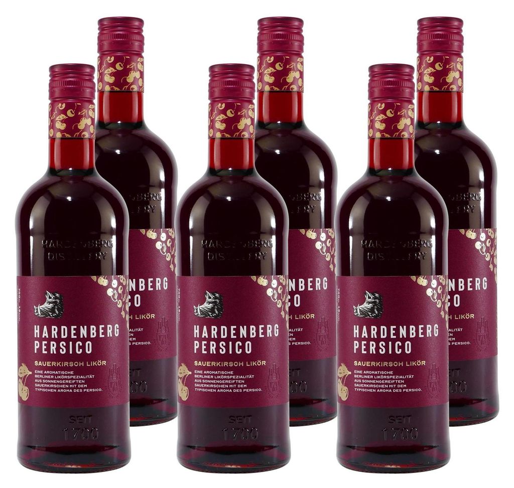 Hardenberg Persico Sauerkirsch Likör (6 x 0,7L)