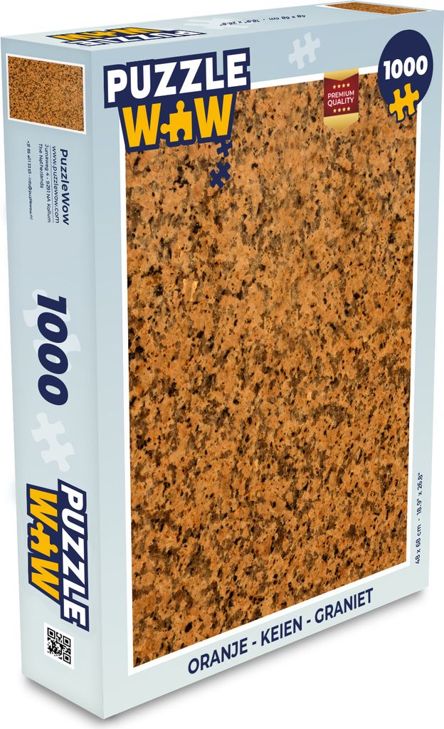 MuchoWow Puzzle 1000 Teile Orange - Kieselstein - Granit - Spielzeug - Alt und Jung - Spiele - Puzzeln