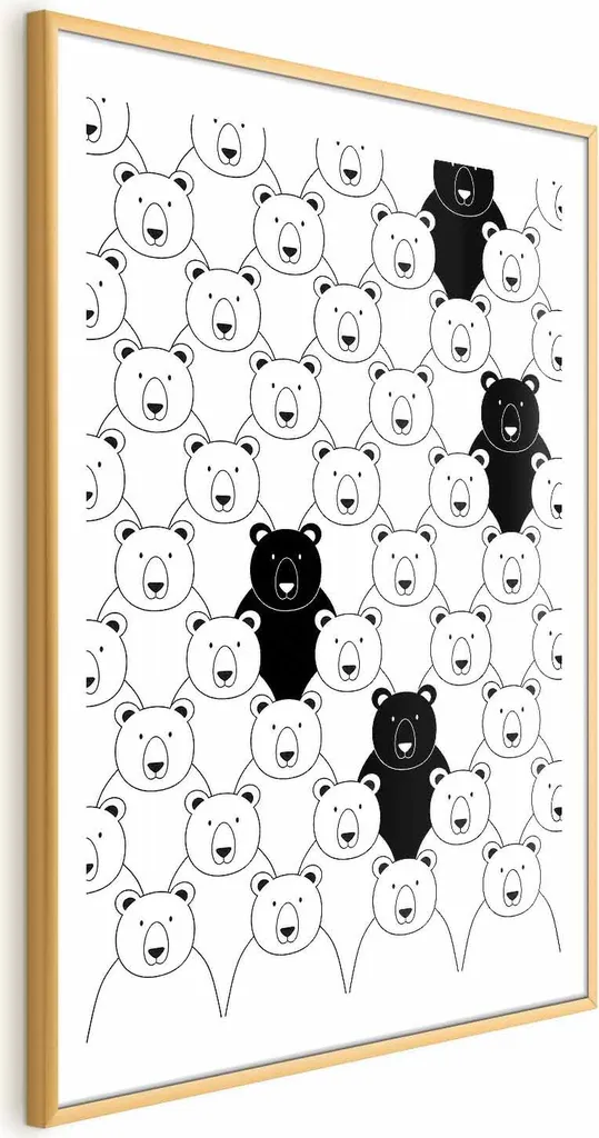 Strangers in a flock poster 40x60 cm con cornice dorata con margine