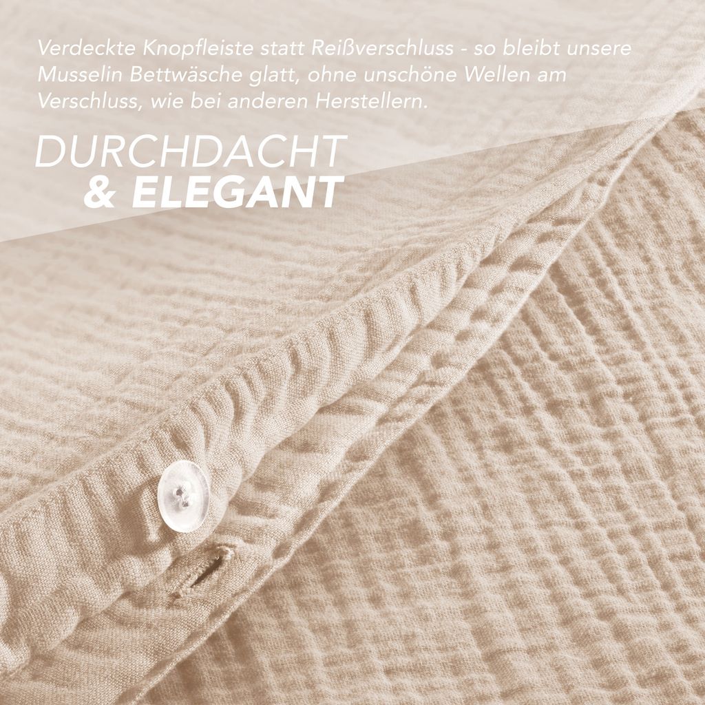 Pure Label Musselin Bettwäsche 135x200 cm mit Kaufland.de