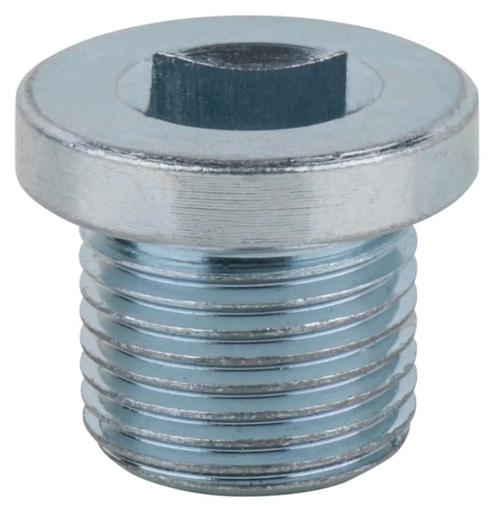 Bouchon de vidange carré 8mm en acier M18x1,5x16mm - Boîte de 25 unités