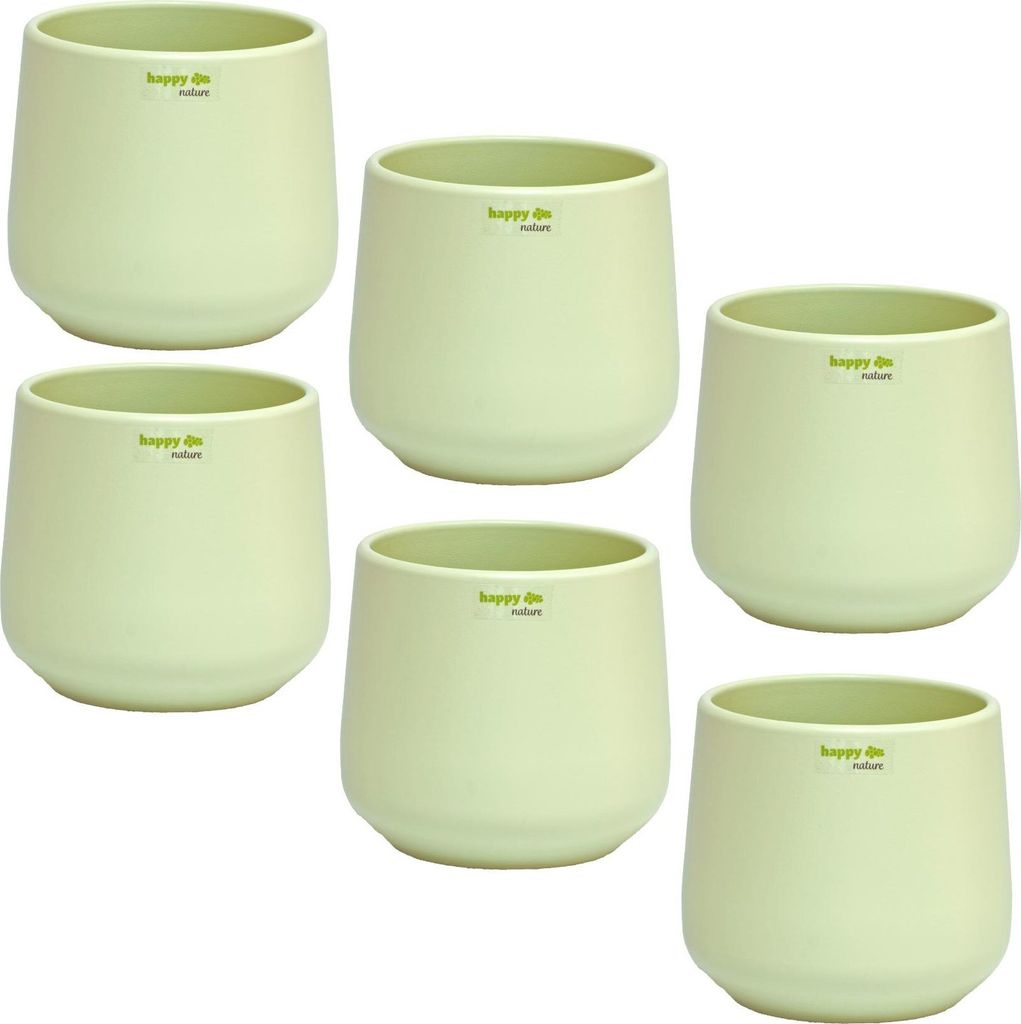 Set6 Keramik Blumentopf Sylt mint grün Ø 12 cm H 13,5 cm