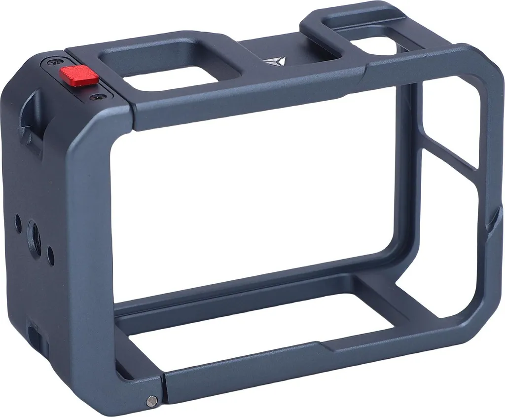Gabbia per fotocamera adatta per Action 5Pro 4 3 Custodia telaio Protezione in metallo Video Rig Sgancio rapido magnetico Filettatura da 1/4 di pollice Grigio