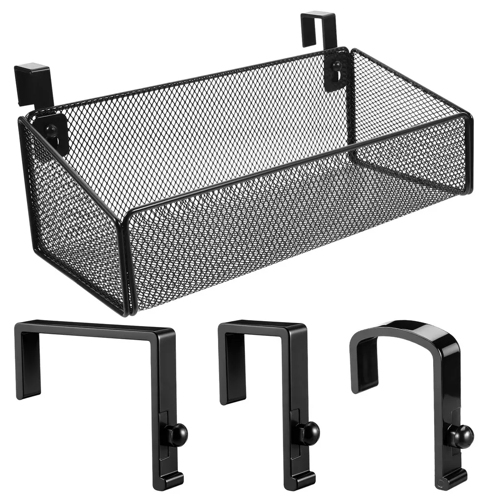 Panier suspendu de lit en métal pour chambre étudiant et maison noir