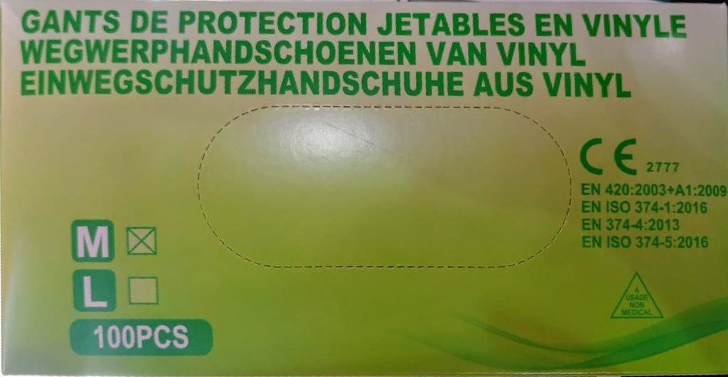 Rukavice – priehľadné vinylové rukavice JETABLES, 100 ks – Obrázok produktu 