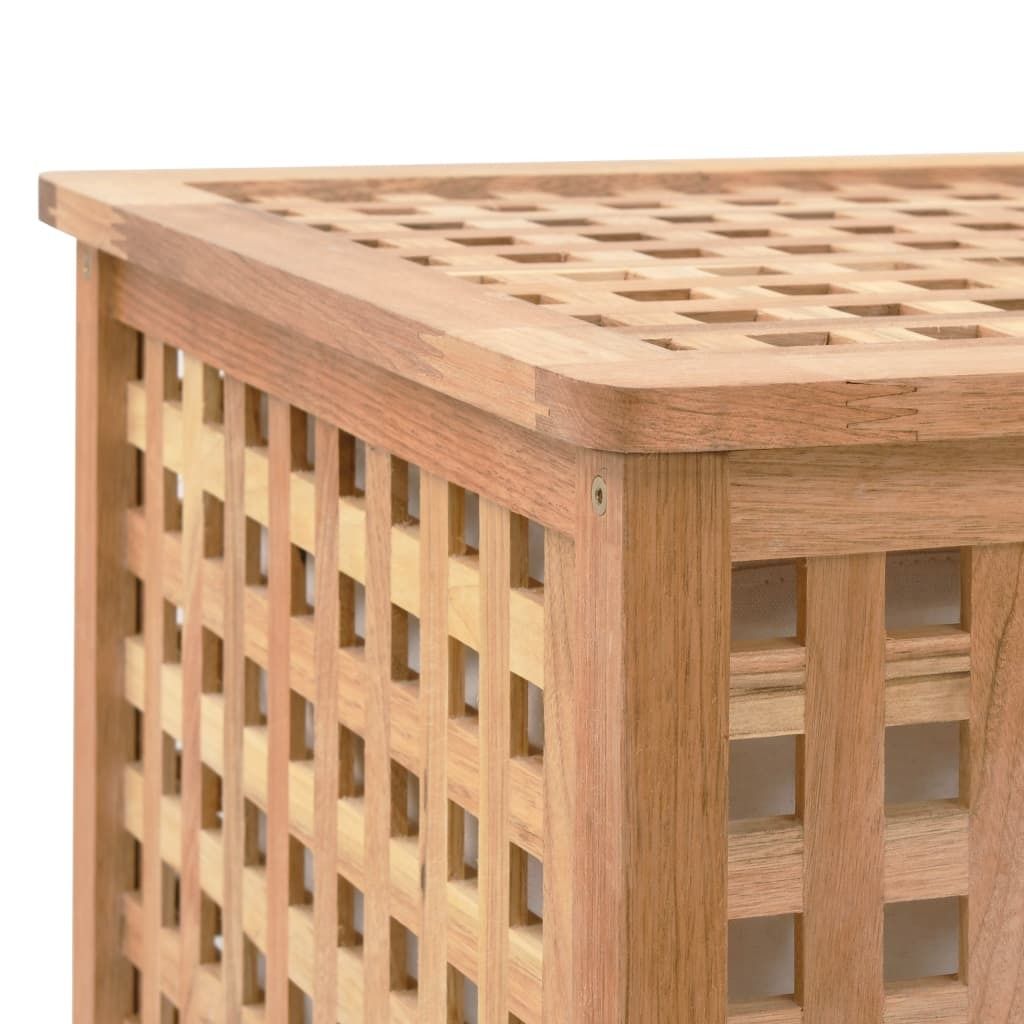 vidaXL Wäschekorb 87,5x46x67 cm Massivholz Walnussholz
