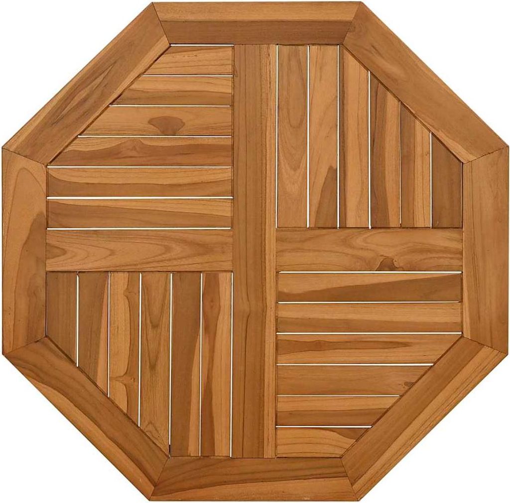 vidaXL Tischplatte 70x70x2,5 cm Achteckig Massivholz Teak