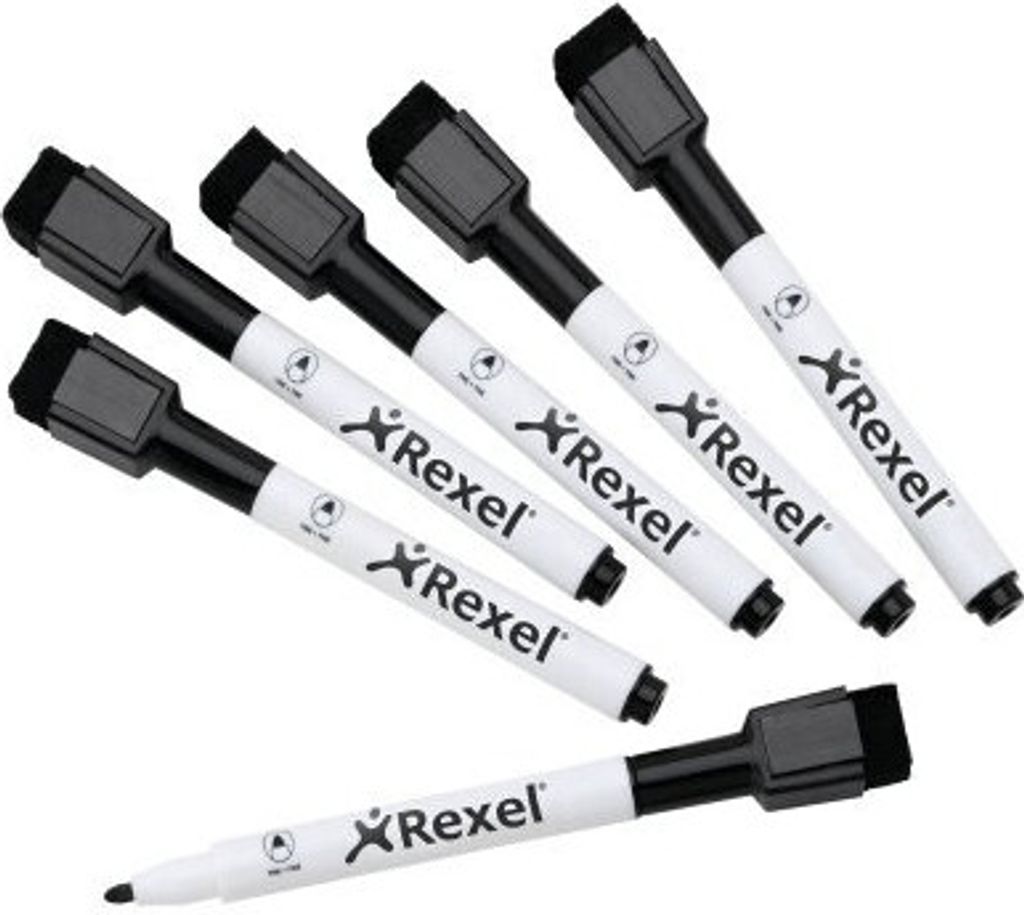 Rexel 2104184, 6 kusov, Čierna, Čierna, Biela, Jemná, 105 Obrázok produktu 