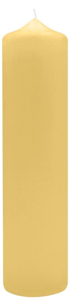 Spitzkopf Stumpen Kerzen Grapefruit Hellgelb 30 x Ø 6 cm, 6 Stück