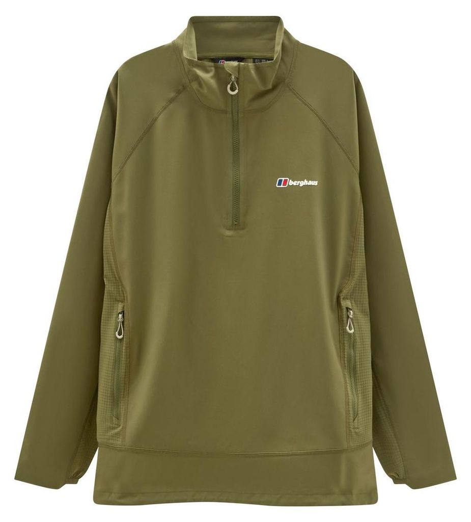 Wavertree Half Zip - Leichte, wasserabweisende Windjacke für Herren - Berghaus, Farbe:Cheviot Green (DkGRN), Größe:UK L // DE 52
