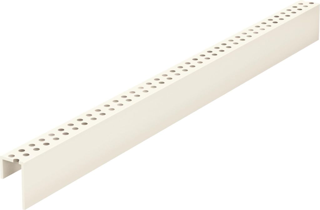 VOX KERRAFRONT Perforierte Leiste - Lüftungsprofil für Fassadenpaneele - PVC - UV-beständig - Elfenbein