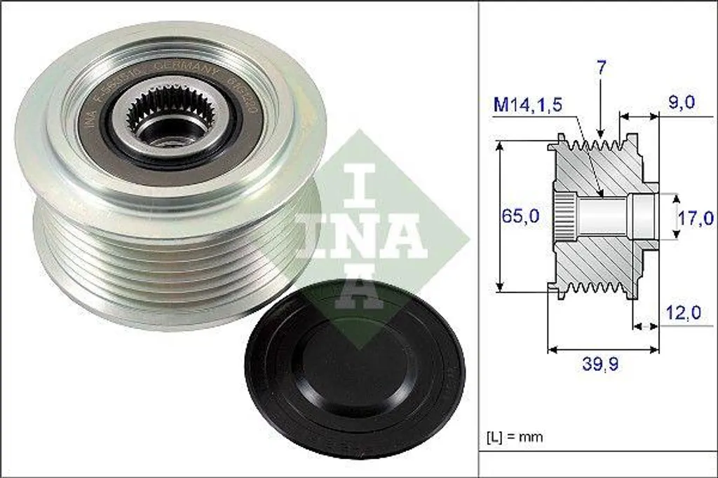 Poulie débrayable d'alternateur INA 535 0229 10 pour Honda Civic et CR-V
